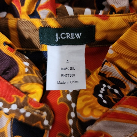 J. Crew Silk San Remo Print Shirt Dress - Picture 10 of 10
